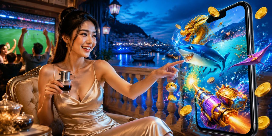Người dùng truy cập bp1 tại quán cà phê ở Đà Lạt với không khí thư giãn buổi chiều